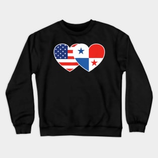 PANAMA USA Flag Twin Heart T Shirt for Panamanian Americans Crewneck Sweatshirt